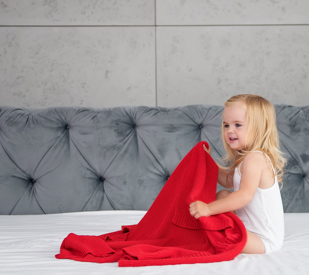 Red baby on sale blanket soft