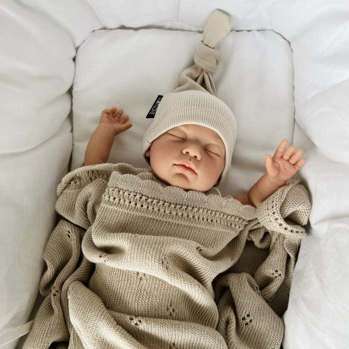 Beige baby hot sale blanket